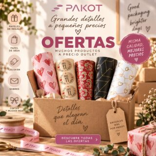 ✨ Grandes detalles a pequeños precios ✨
¿Sabías que en Pakot tenemos una sección de OFERTAS con un montón de productos a precio Outlet? 👀💗
Papeles de regalo, papel de seda, celofán, sobres, cintas, etiquetas y mucho más para que puedas cuidar cada presentación gastando menos, pero sin renunciar al estilo. 🎁
💥 Precios especiales
🎀 Diseños para todos los estilos
📦 Ideal para comercios, tiendas y profesionales
♻️ Y muchas oportunidades que merece la pena aprovechar
Porque un packaging bonito no tiene por qué costar más. Corre, porque algunos diseños tienen unidades limitadas. 🛍️
👉 Descubre todos los chollos en la sección OFERTAS de Pakot
#Pakot #OfertasPakot #Outlet #Packaging #PackagingBonito #PapelDeRegalo #EnvolverRegalos #PackagingCreativo #Ofertas #DetallesQueImportan
