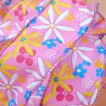Rotllo Cinta Tèxtil Flors - Rosa 60mm x 20m