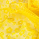 Decorative Textile Roll Yellow Flowers 750mm x 5m