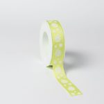 Green Ladybugs Textile Ribbon 25mm x 20m