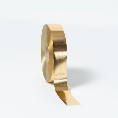 rollo cinta polipropileno metalizado oro